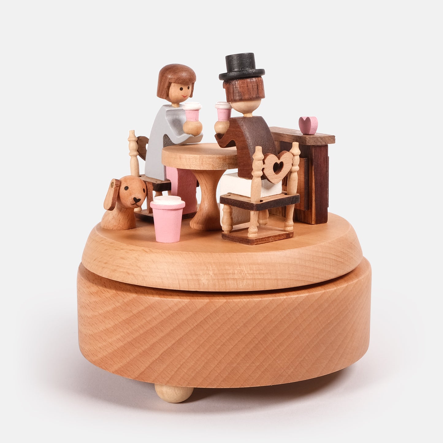 Personalized Wooden Music Box - Romantic Couple