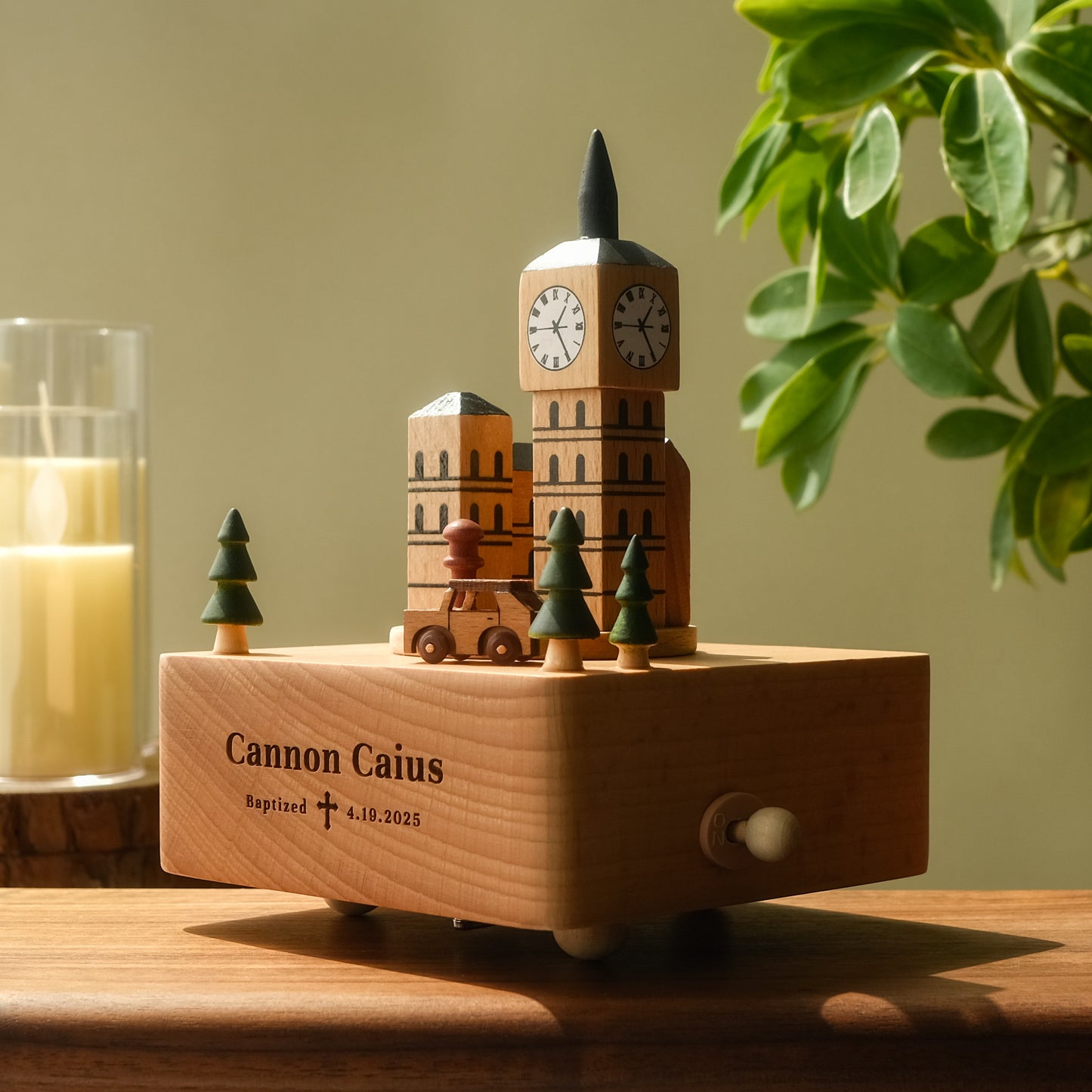 Personalized Wooden Music Box - Big Ben