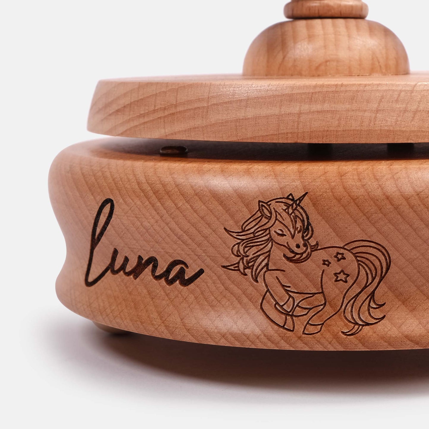 Personalized Wooden Music Box - The Carousel