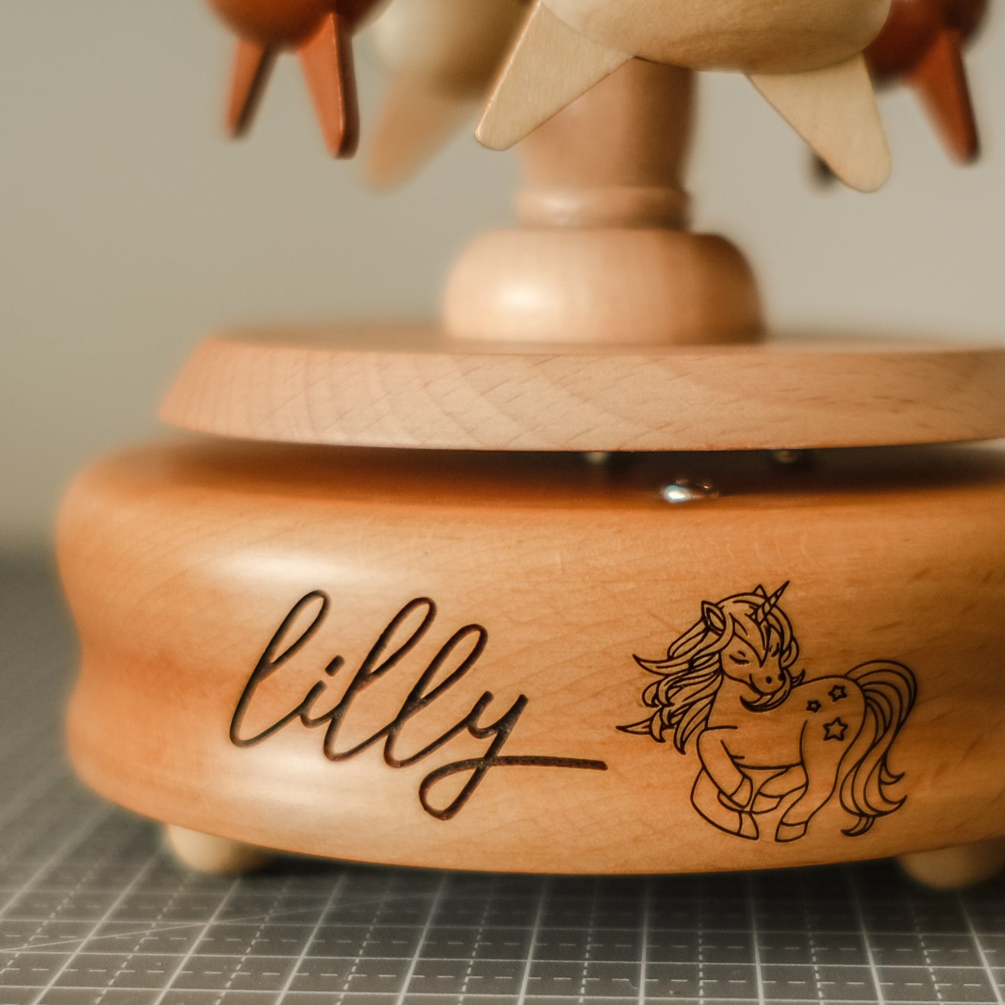 Personalized Wooden Music Box - The Carousel
