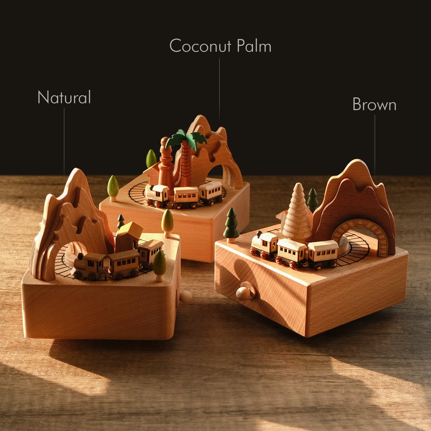 Personalized Wooden Music Box - Mountain Tunnel