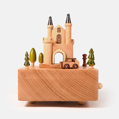 Personalized Wooden Music Box - The Castle