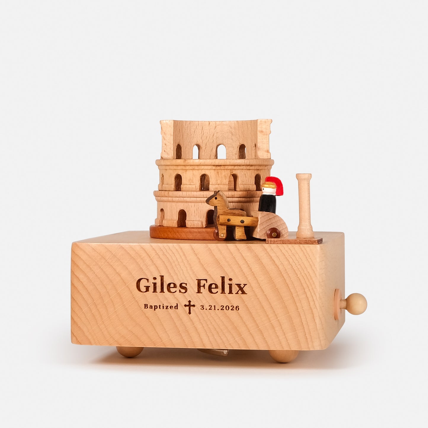 Personalized Wooden Music Box - The Colosseum