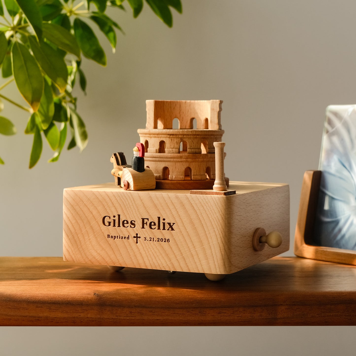 Personalized Wooden Music Box - The Colosseum