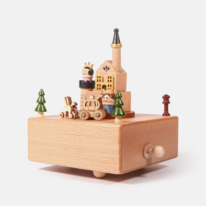 Personalized Wooden Music Box - The Princess and Prince