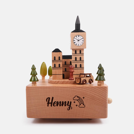Personalized Wooden Music Box - Big Ben