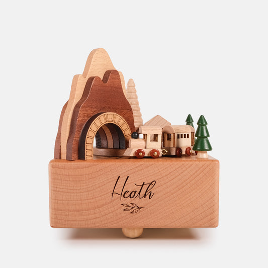 Personalized Wooden Music Box - Mountain Tunnel